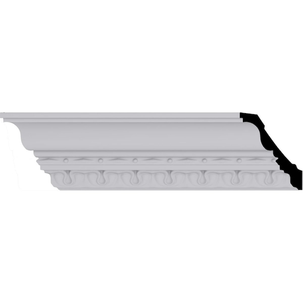 Ekena Millwork 4"H x 3 1/4"P x 5 1/8"F x 94 1/2"L, (1 7/8" Repeat), Leslie Crown Moulding MLD04X03X05LS - main